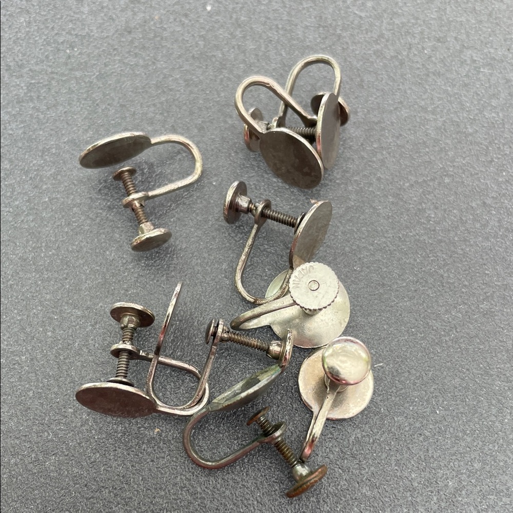 9 Screw Back Earring backs for jewelry making. Crafting